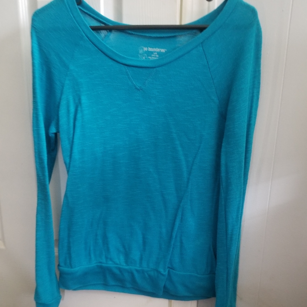 Teal blue slim fit long sleve